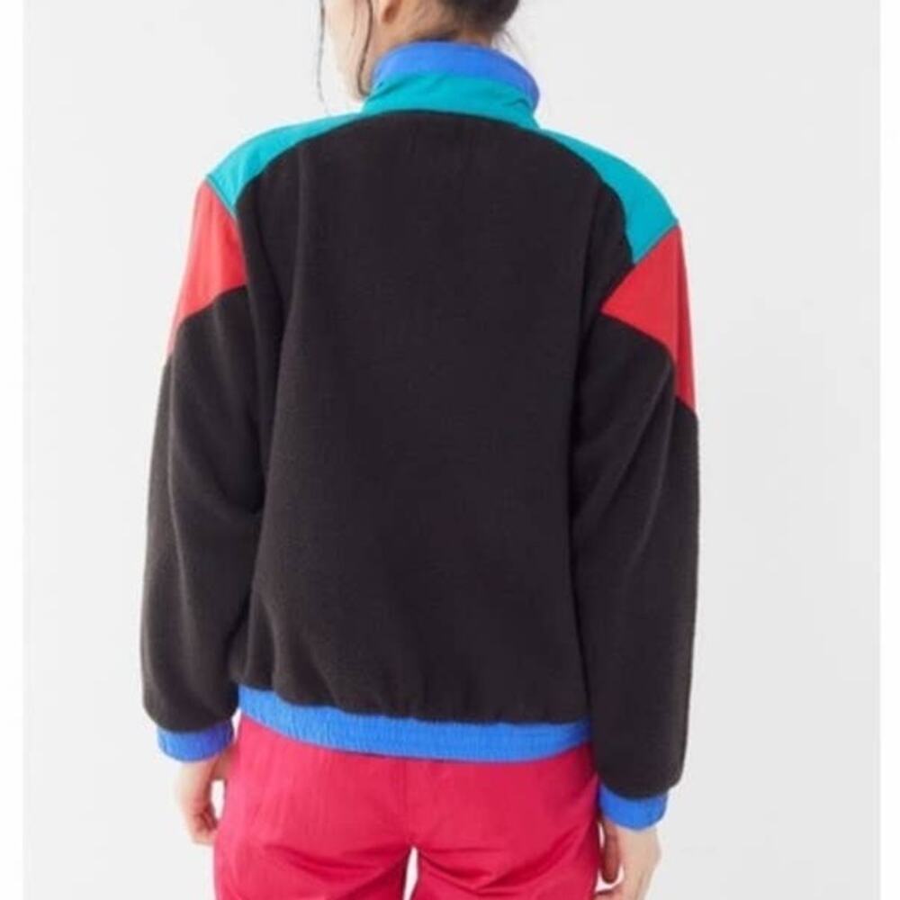 Urban Outfitters Retro Color Block Fleece Jacket Vintage 90s - Picture 3 of 8